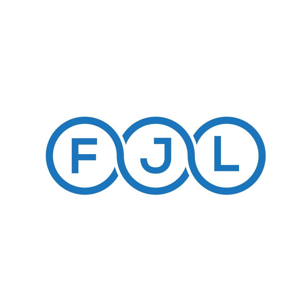 diseño de logotipo de letra fjl sobre fondo negro. concepto de logotipo de letra de iniciales creativas fjl. diseño de letras fjl. vector