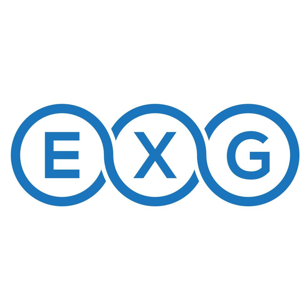 diseño de logotipo de letra exg sobre fondo negro. concepto de logotipo de letra de iniciales creativas exg. diseño de letra exg. vector