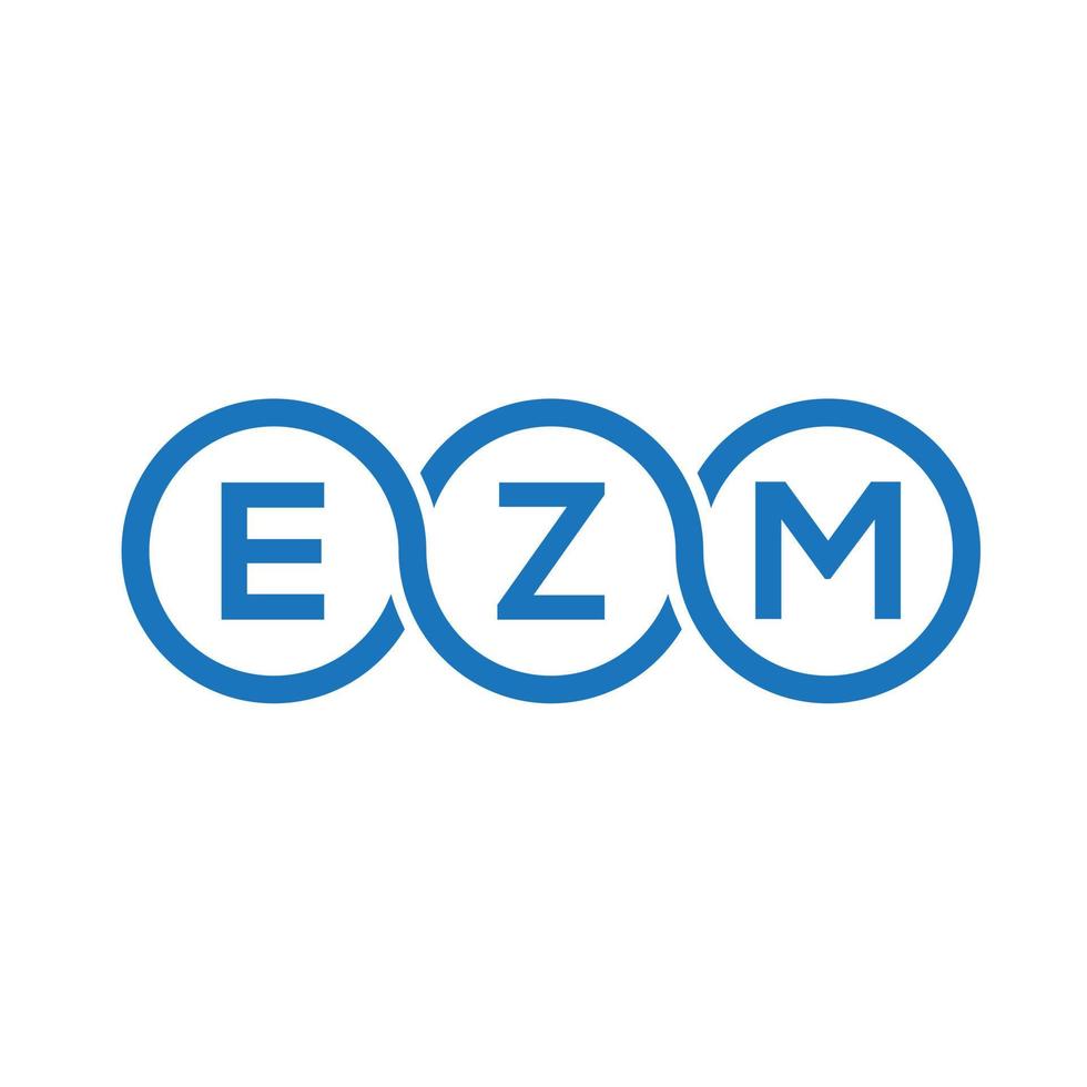 diseño de logotipo de letra ezm sobre fondo negro. concepto de logotipo de letra inicial creativa ezm. diseño de letras ezm. vector