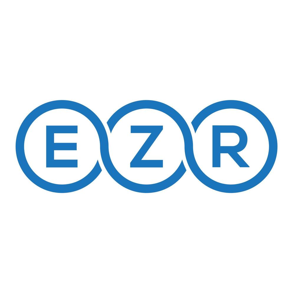 diseño de logotipo de letra ezr sobre fondo negro. concepto de logotipo de letra de iniciales creativas ezr. diseño de letra ezr. vector