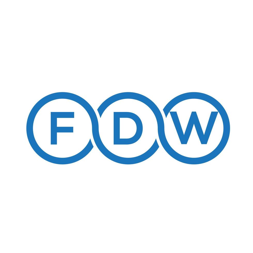 FDW letter logo design on black background. FDW creative initials letter logo concept. FDW letter design. vector