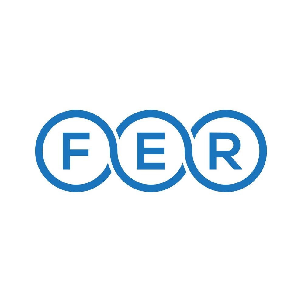FER letter logo design on black background. FER creative initials letter logo concept. FER letter design. vector