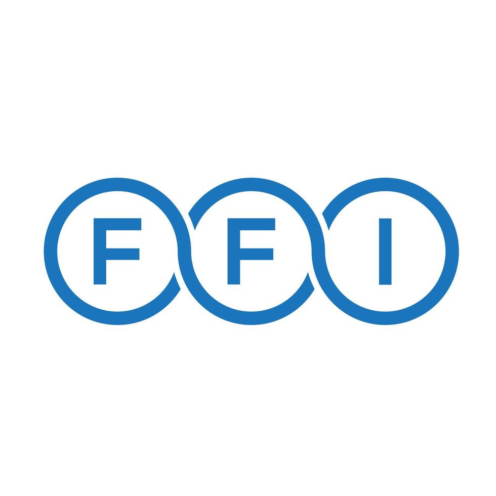 FFI letter logo design on black background. FFI creative initials letter logo concept. FFI letter design. vector