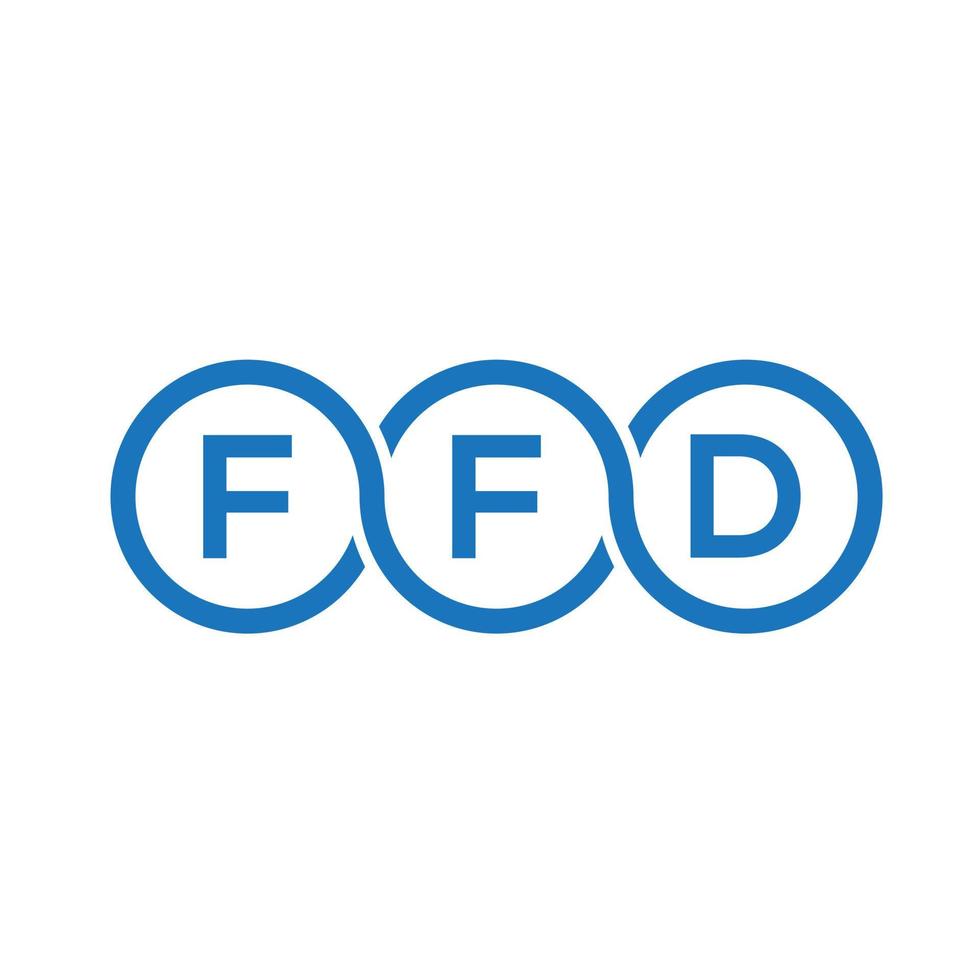 diseño de logotipo de letra ffd sobre fondo negro. Concepto de logotipo de letra de iniciales creativas ffd. diseño de letras ffd. vector