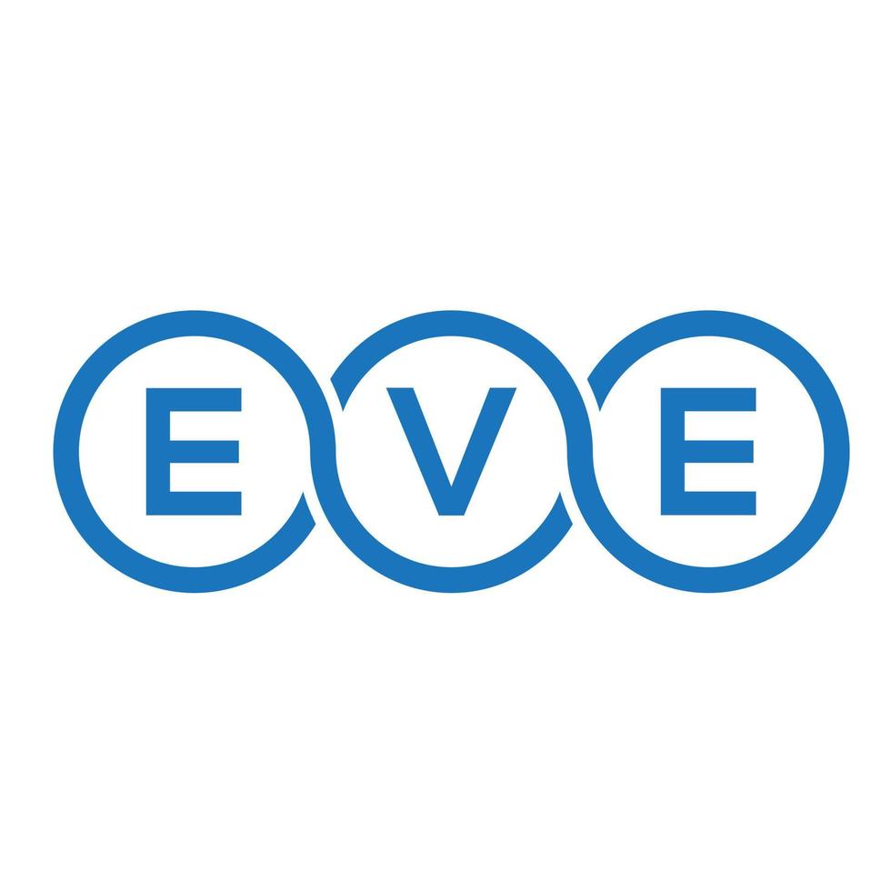 EVE letter logo design on black background. EVE creative initials letter logo concept. EVE letter design. vector