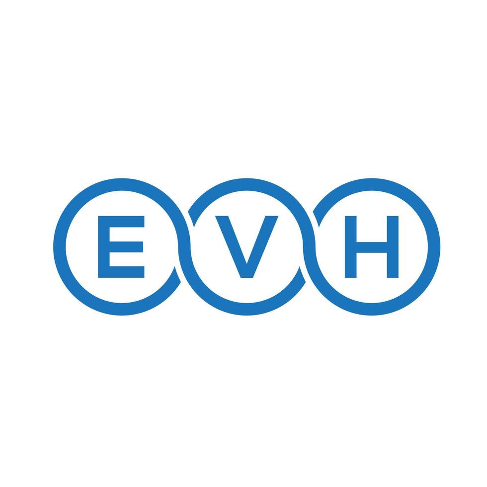 EVH letter logo design on black background. EVH creative initials letter logo concept. EVH letter design. vector