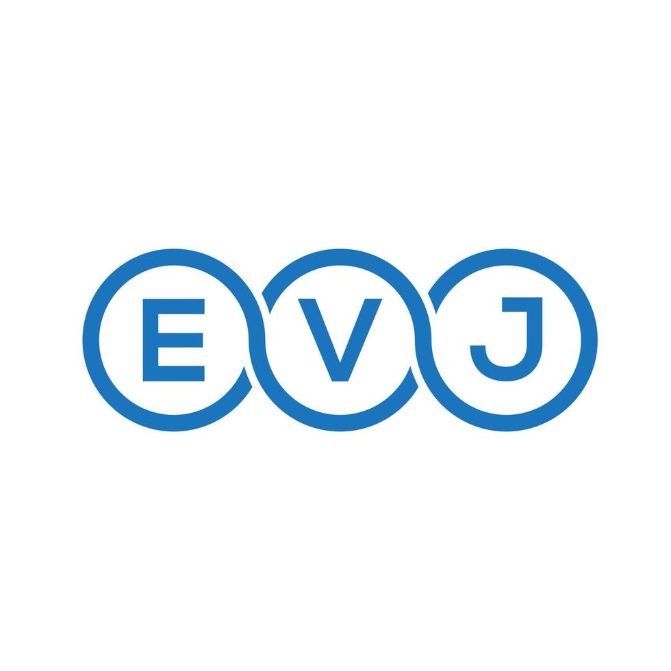 diseño de logotipo de letra evj sobre fondo negro. concepto de logotipo de letra de iniciales creativas evj. diseño de letras evj. vector