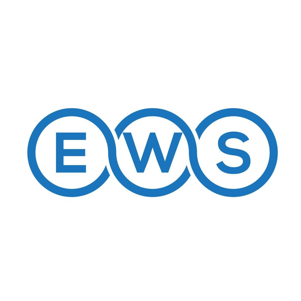 diseño del logotipo de la letra ews sobre fondo negro. concepto de logotipo de letra de iniciales creativas de ews. diseño de carta de noticias. vector