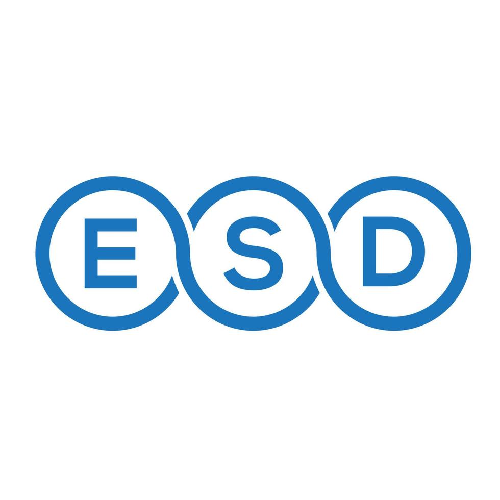 diseño de logotipo de letra esd sobre fondo negro. concepto de logotipo de letra de iniciales creativas de esd. diseño de letras esd. vector