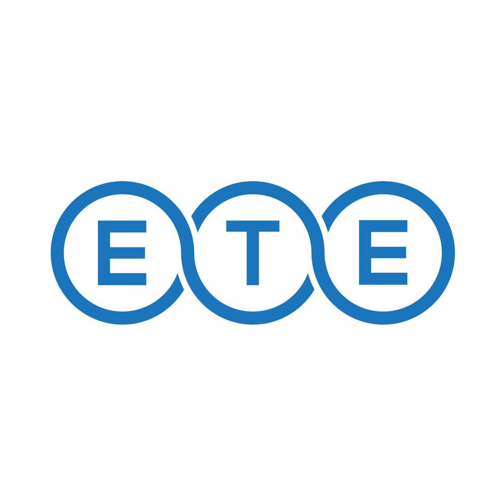 ETE letter logo design on black background. ETE creative initials letter logo concept. ETE letter design. vector