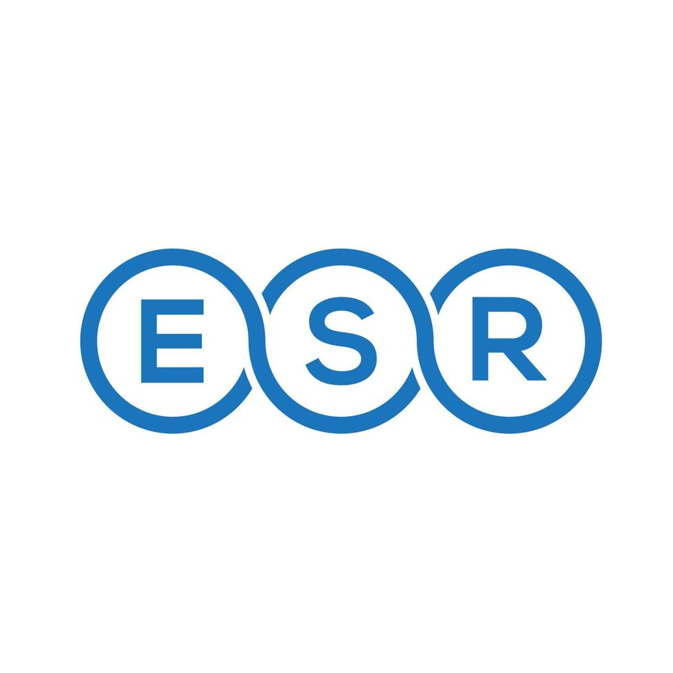ESR letter logo design on black background. ESR creative initials letter logo concept. ESR letter design. vector