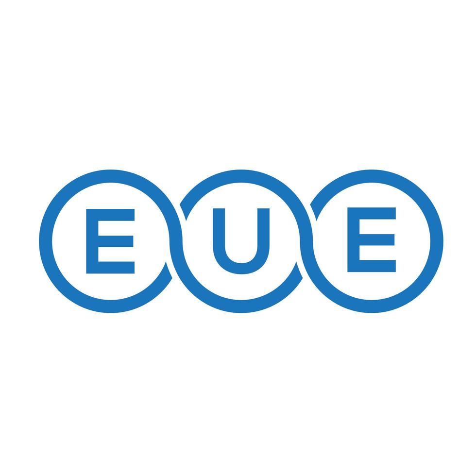 EUE letter logo design on black background. EUE creative initials letter logo concept. EUE letter design. vector