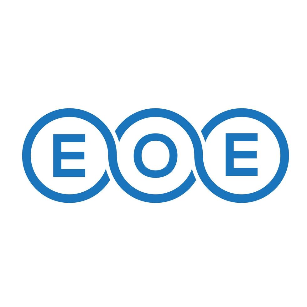 diseño del logotipo de la letra eoe sobre fondo negro. concepto de logotipo de letra de iniciales creativas de eoe. diseño de letras eoe. vector