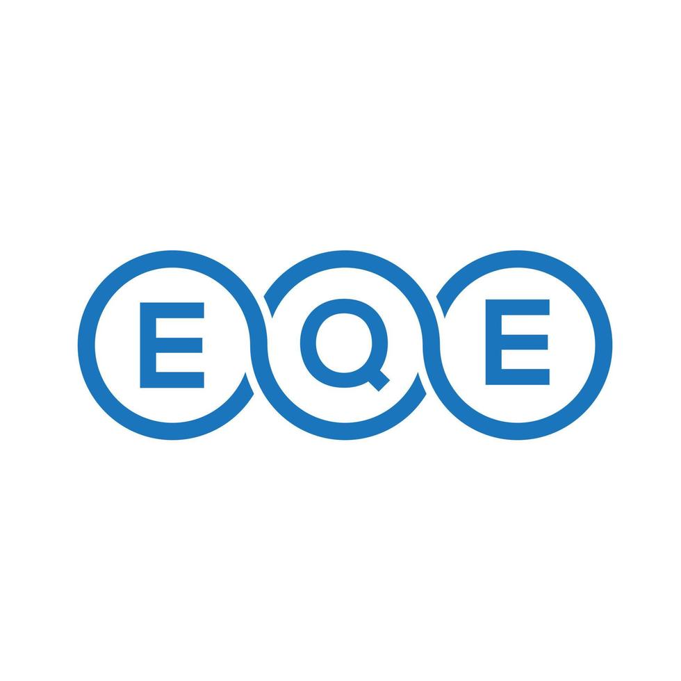 EQE letter logo design on black background. EQE creative initials letter logo concept. EQE letter design. vector