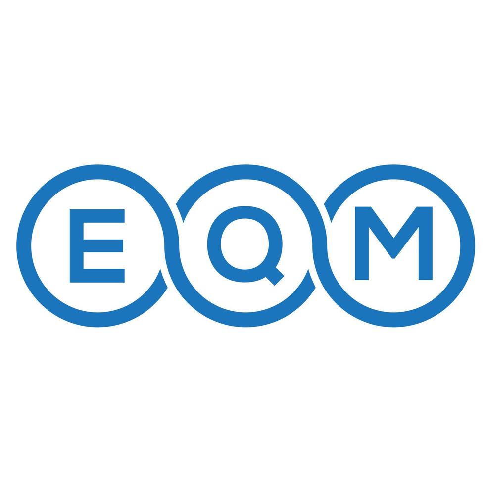 diseño de logotipo de letra eqm sobre fondo negro. concepto de logotipo de letra inicial creativa eqm. diseño de letras eqm. vector