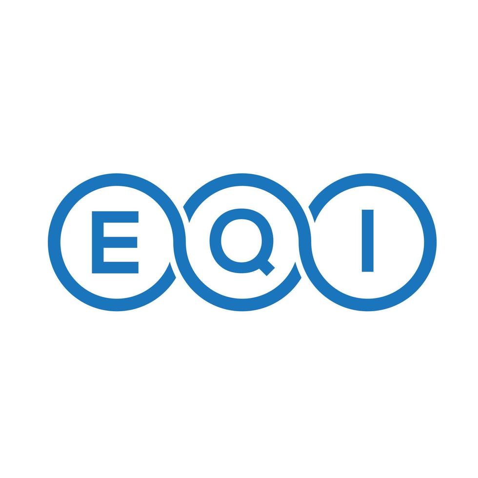 diseño de logotipo de letra eqi sobre fondo negro. concepto de logotipo de letra de iniciales creativas eqi. diseño de letras eqi. vector