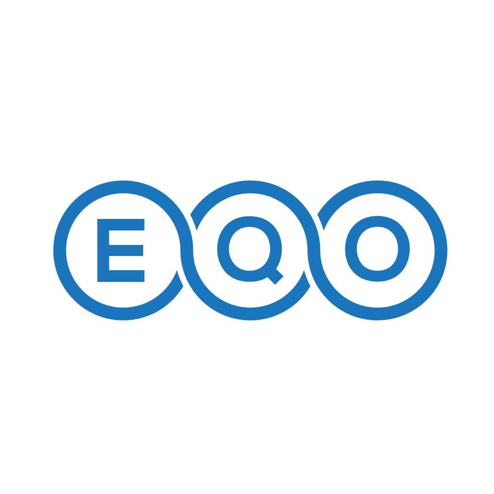 EQO letter logo design on black background. EQO creative initials letter logo concept. EQO letter design. vector
