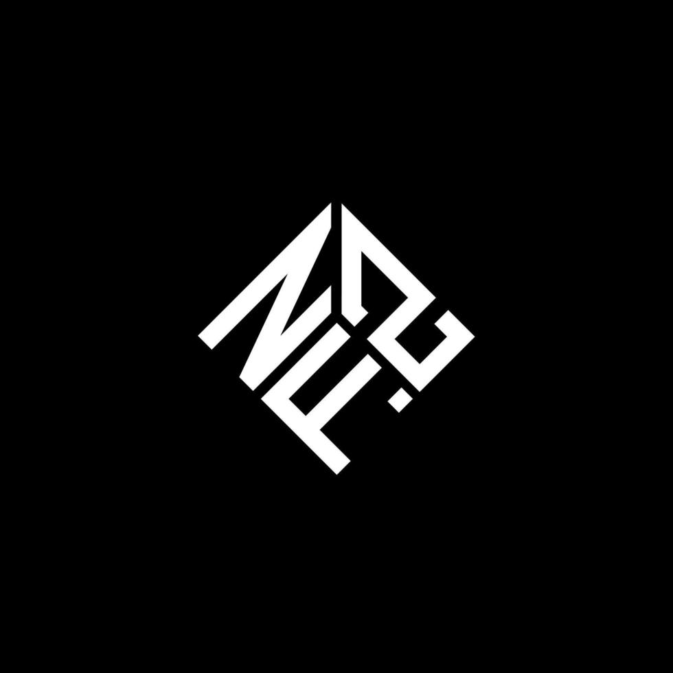 NFZ letter logo design on black background. NFZ creative initials letter logo concept. NFZ letter design. vector