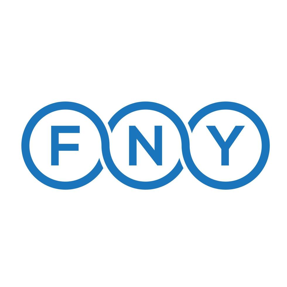 diseño de logotipo de letra fny sobre fondo negro. concepto de logotipo de letra de iniciales creativas fny. diseño de letras fny. vector