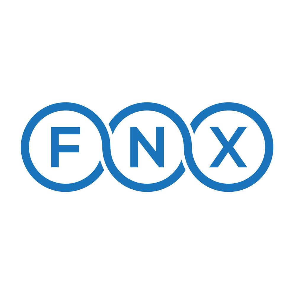 FNX letter logo design on black background. FNX creative initials letter logo concept. FNX letter design. vector