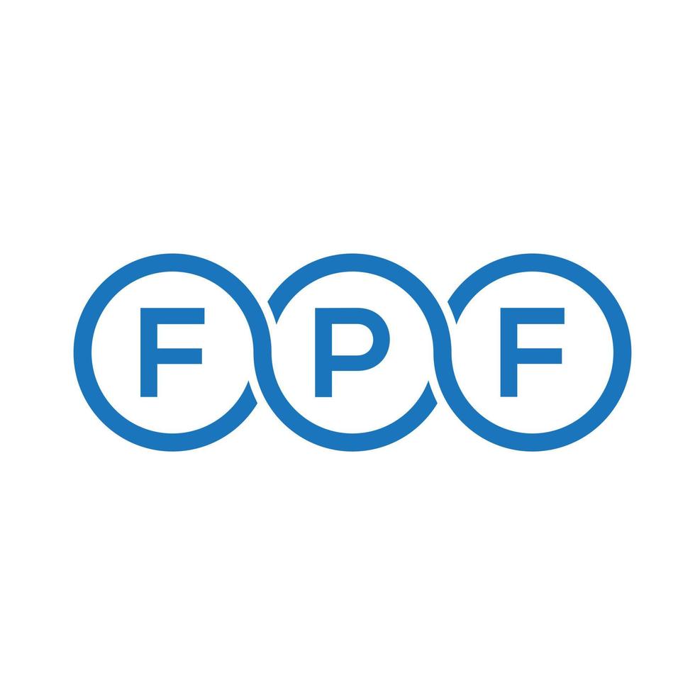 FPF letter logo design on black background. FPF creative initials letter logo concept. FPF letter design. vector