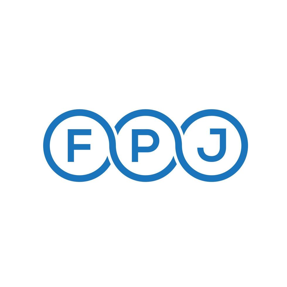 FPJ letter logo design on black background. FPJ creative initials letter logo concept. FPJ letter design. vector