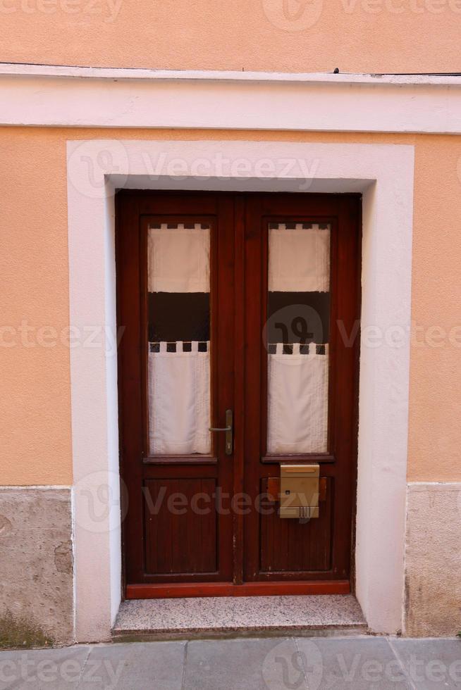 Door architectural design element for entering and exiting a building photo