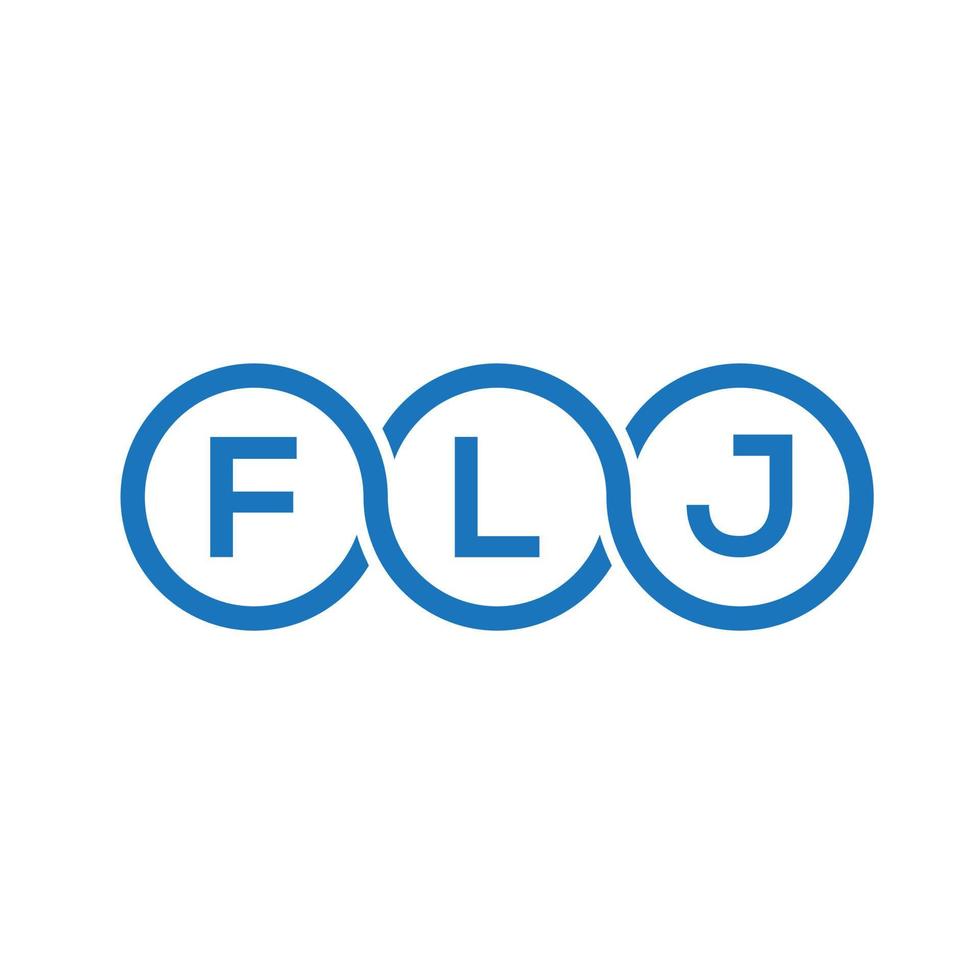 diseño de logotipo de letra flj sobre fondo negro. concepto de logotipo de letra de iniciales creativas flj. diseño de letras flj. vector