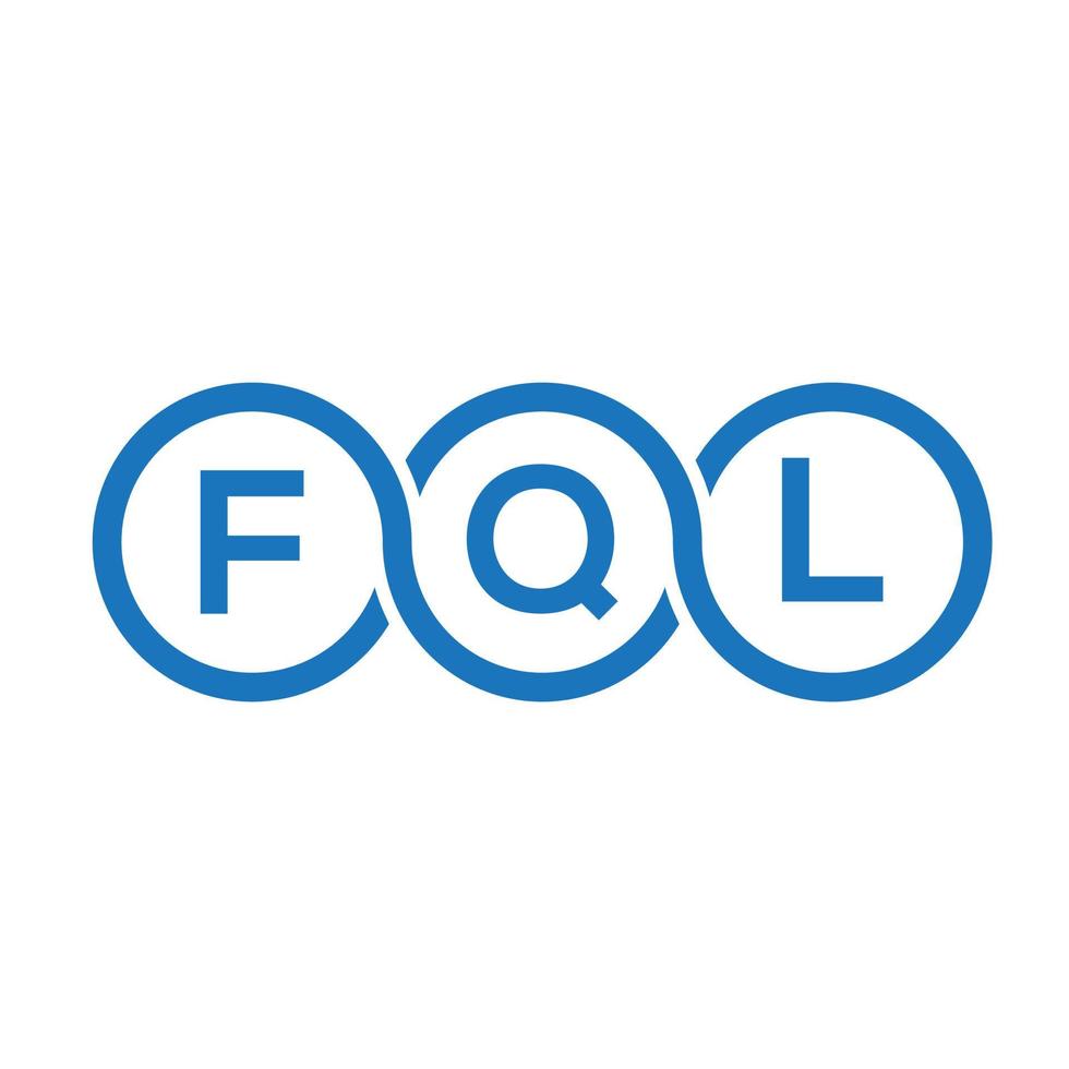 diseño de logotipo de letra fql sobre fondo negro. concepto de logotipo de letra de iniciales creativas fql. diseño de letras fql. vector