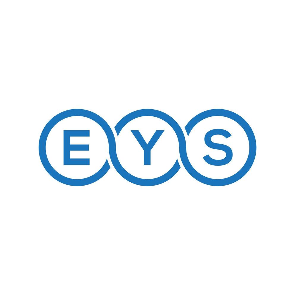 EYS letter logo design on black background. EYS creative initials letter logo concept. EYS letter design. vector