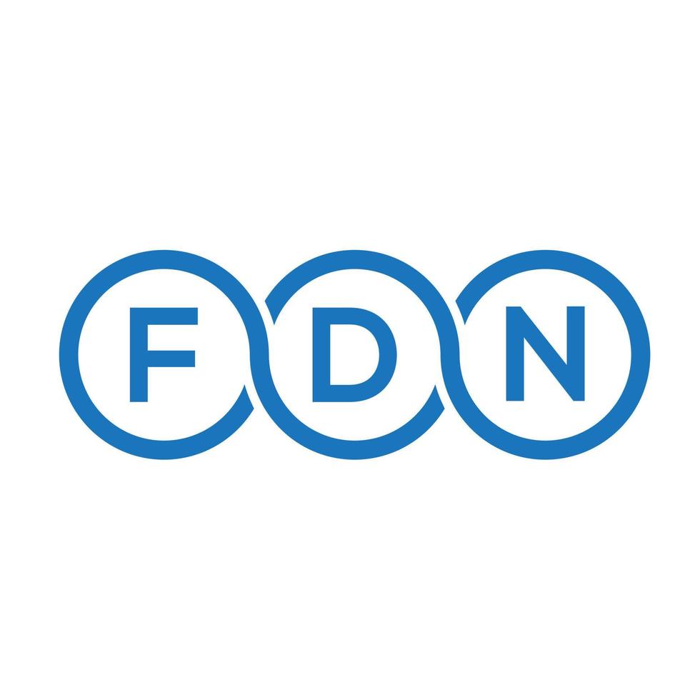 FDN letter logo design on black background. FDN creative initials