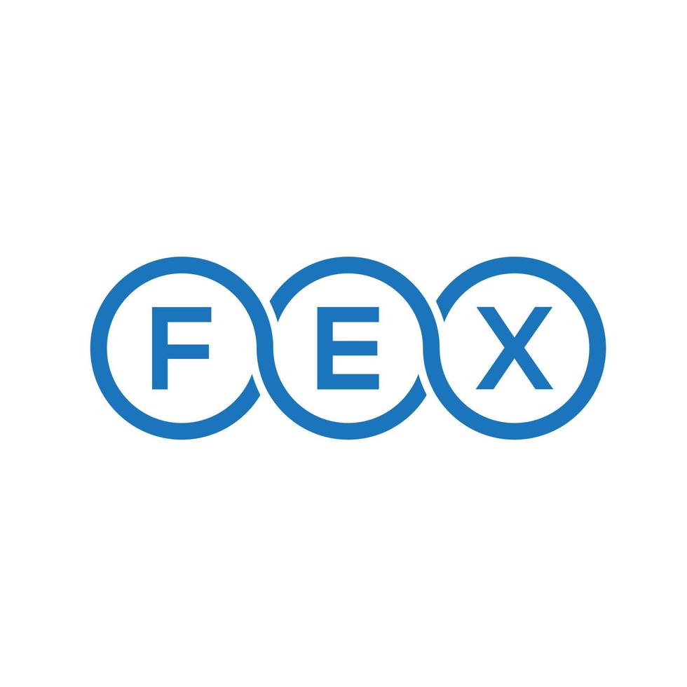 diseño de logotipo de letra fex sobre fondo negro. concepto de logotipo de letra de iniciales creativas fex. diseño de letra fex. vector