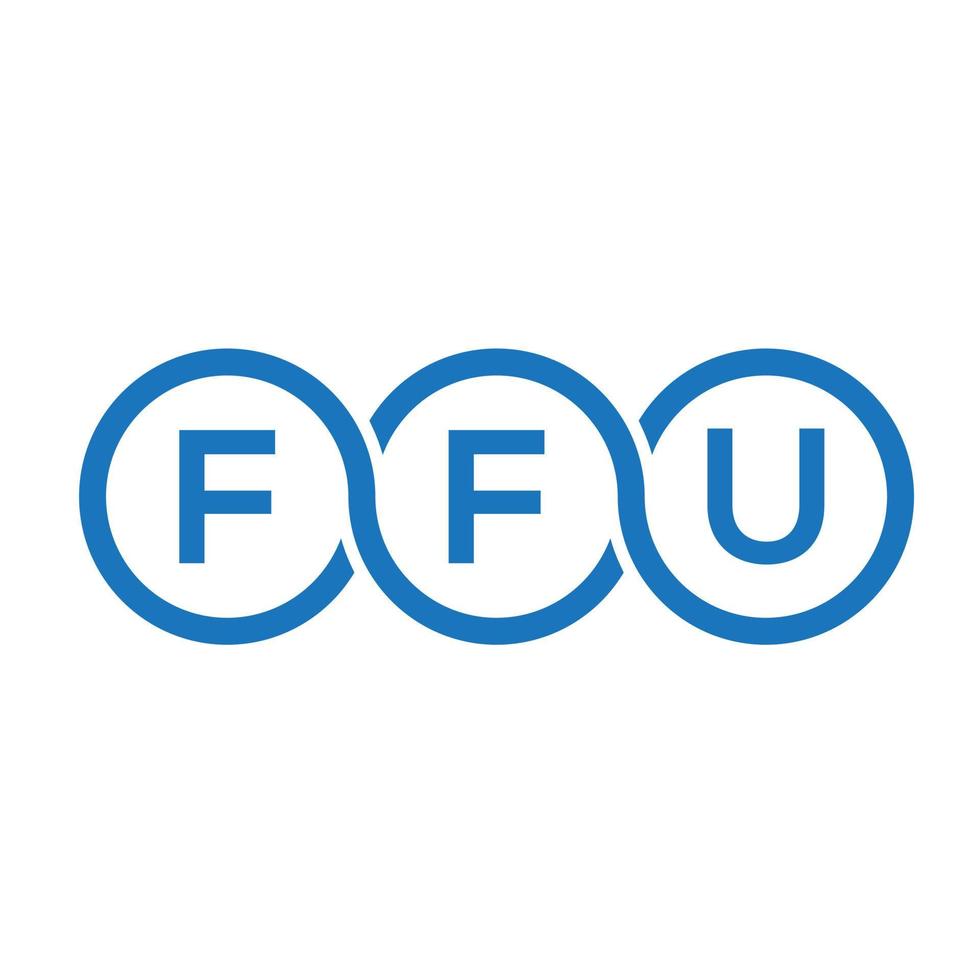 diseño de logotipo de letra ffu sobre fondo negro. concepto de logotipo de letra de iniciales creativas ffu. diseño de letras ffu. vector