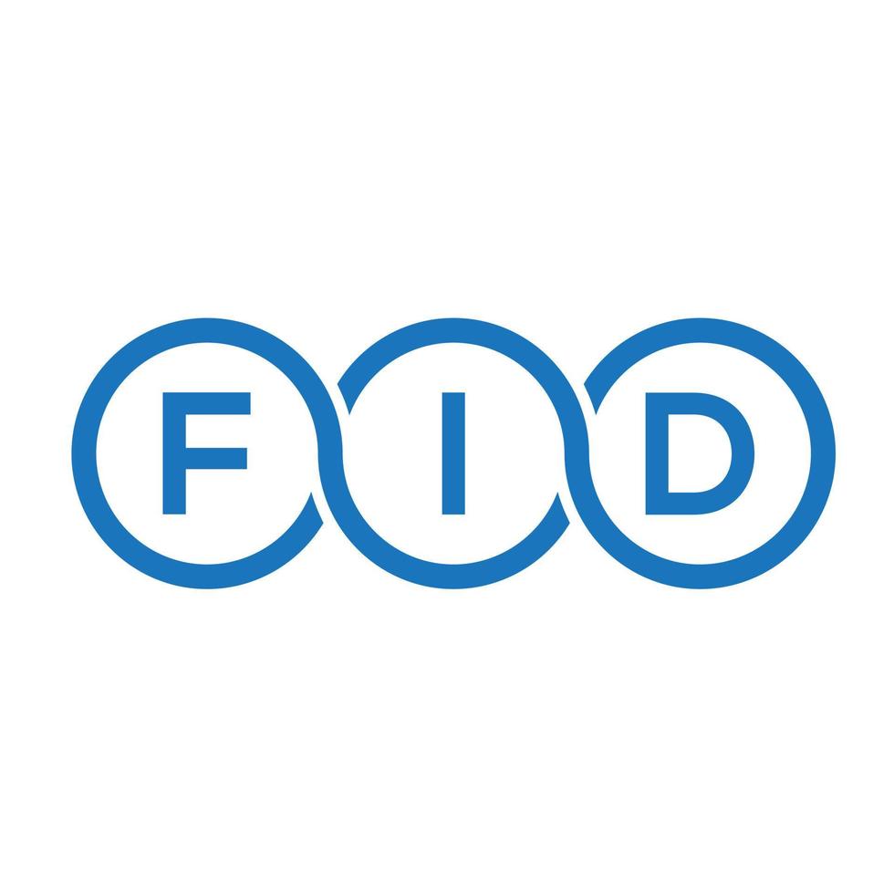 FID letter logo design on black background. FID creative initials letter logo concept. FID letter design. vector
