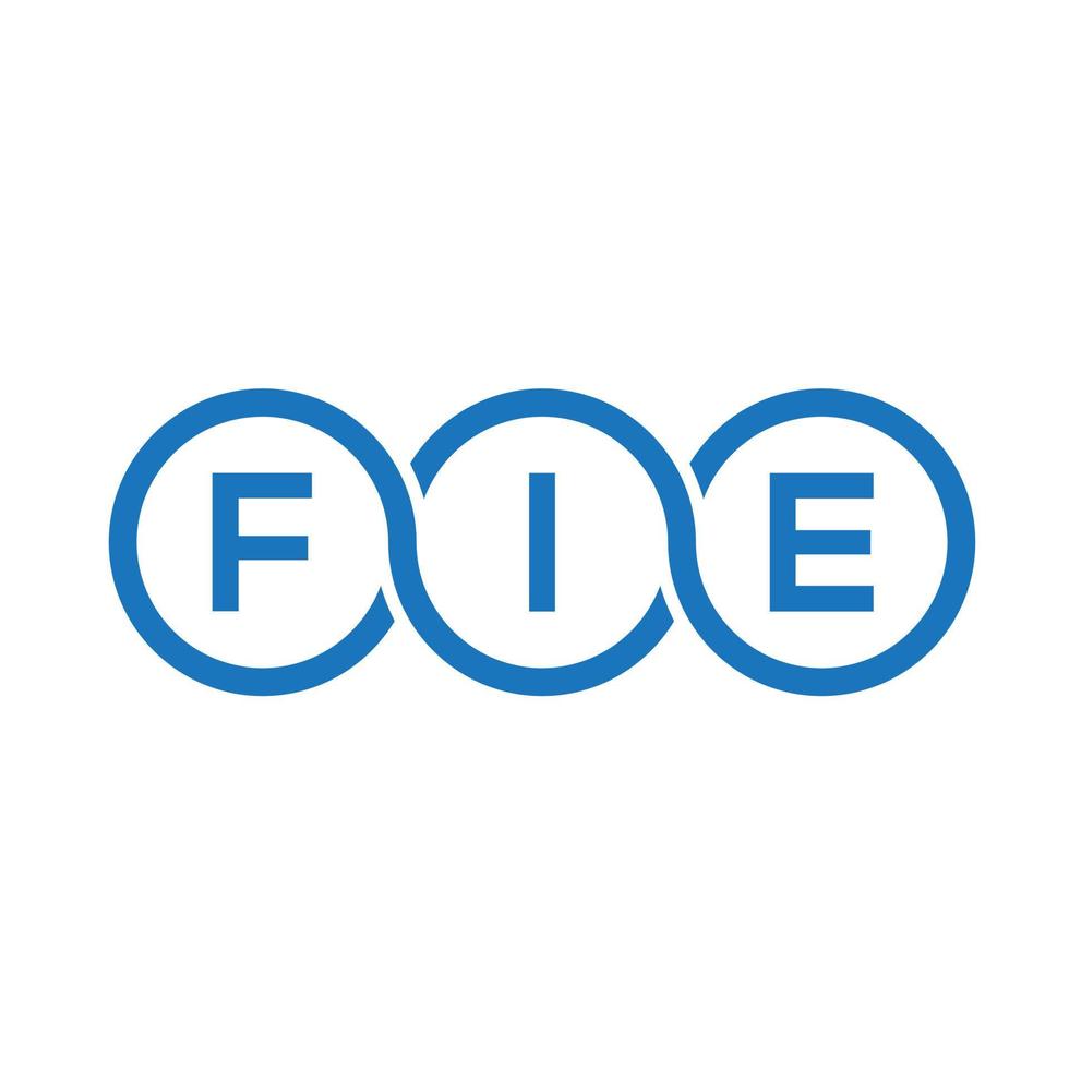 FIE letter logo design on black background. FIE creative initials letter logo concept. FIE letter design. vector