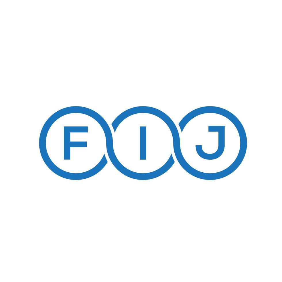 . FIJ creative initials letter logo concept. FIJ letter design.FIJ letter logo design on black background. FIJ creative initials letter logo concept. FIJ letter design. vector