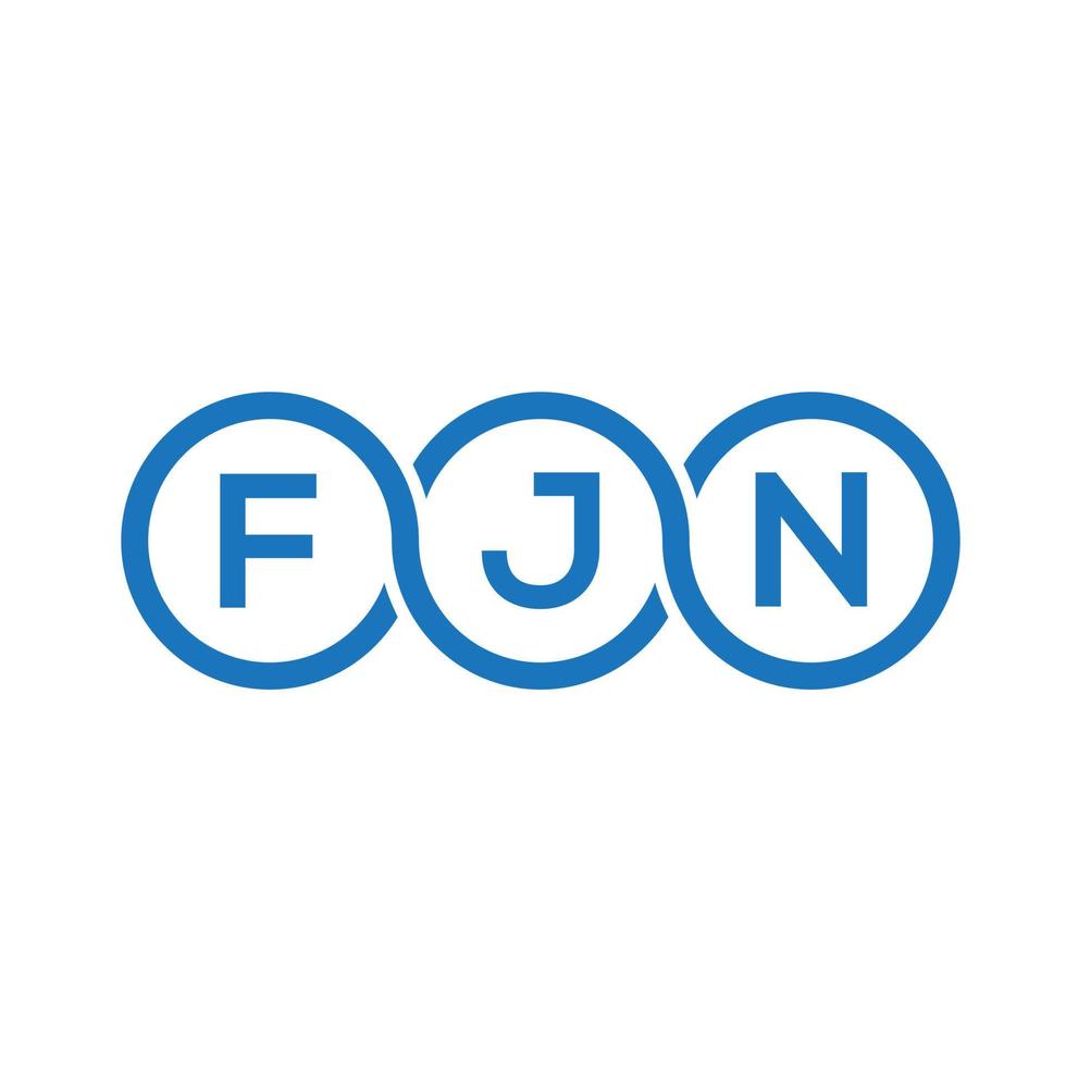 diseño de logotipo de letra fjn sobre fondo negro. concepto de logotipo de letra de iniciales creativas fjn. diseño de letras fjn. vector