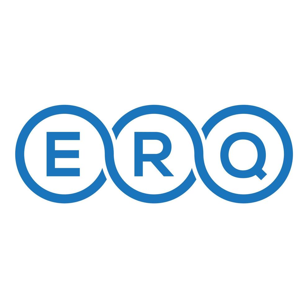 diseño de logotipo de letra erq sobre fondo negro. concepto de logotipo de letra de iniciales creativas erq. diseño de letra erq. vector