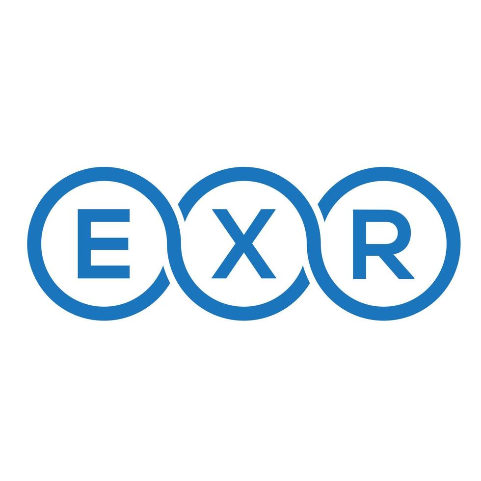 EXR letter logo design on black background. EXR creative initials letter logo concept. EXR letter design. vector