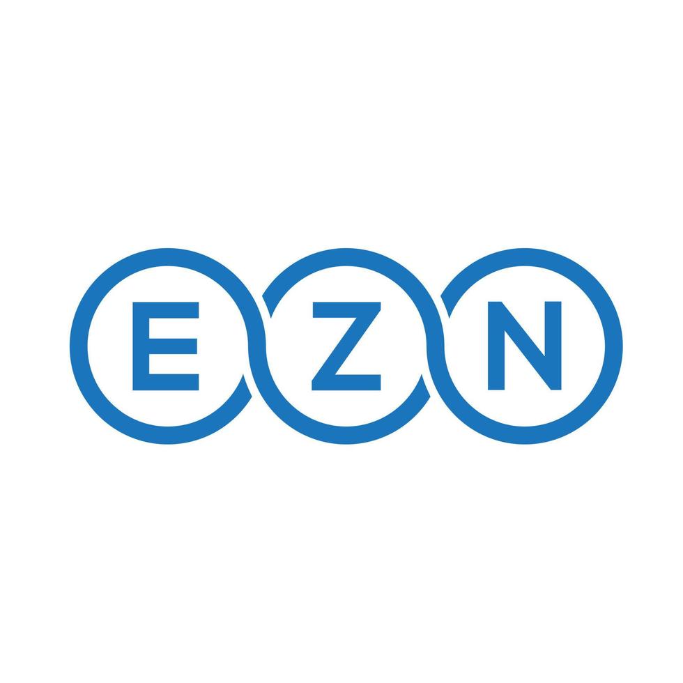 EZN letter logo design on black background. EZN creative initials letter logo concept. EZN letter design. vector