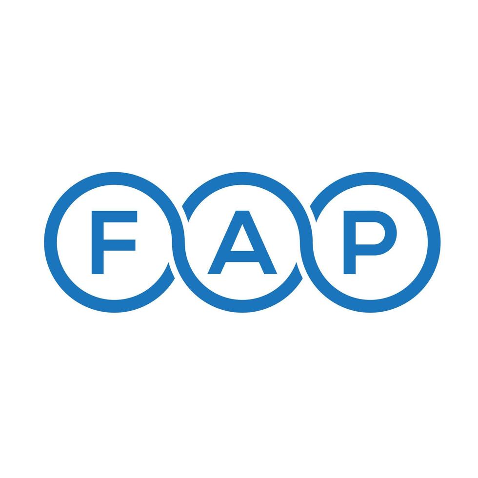 FAP letter logo design on black background. FAP creative initials letter logo concept. FAP letter design. vector