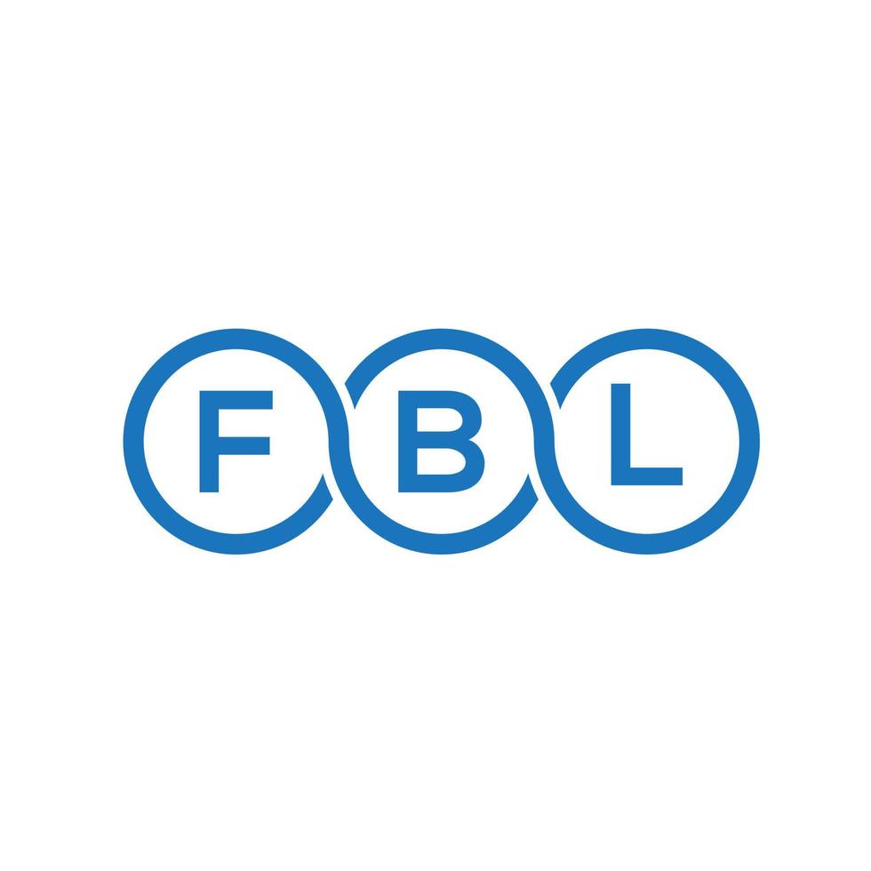 diseño de logotipo de letra fbl sobre fondo negro. concepto de logotipo de letra de iniciales creativas fbl. diseño de letras fbl. vector