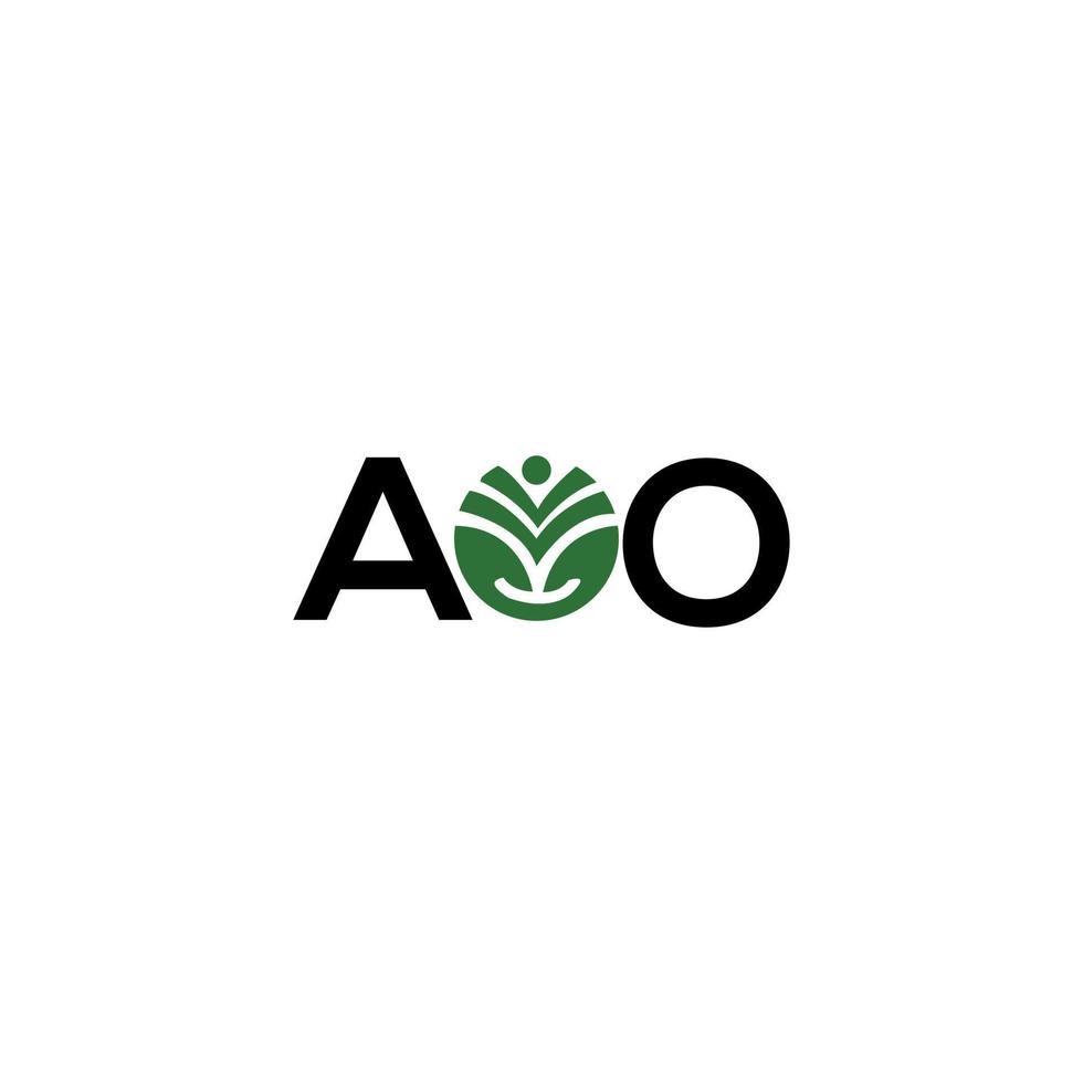 diseño de logotipo de letra aoo sobre fondo blanco. concepto creativo del logotipo de la letra de las iniciales aoo. aoo diseño de letras. vector