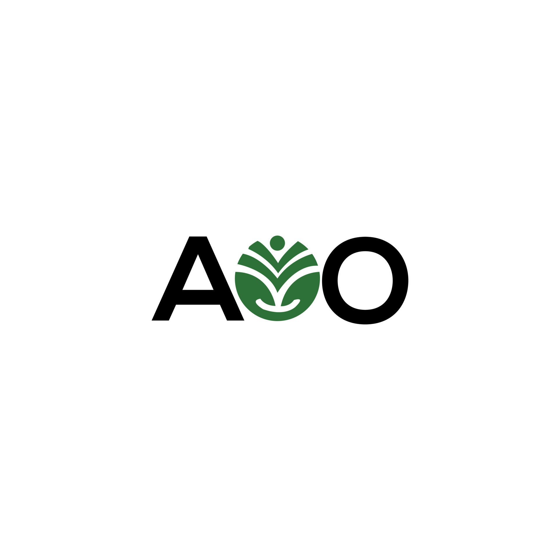 AOO letter logo design on white background. AOO creative initials