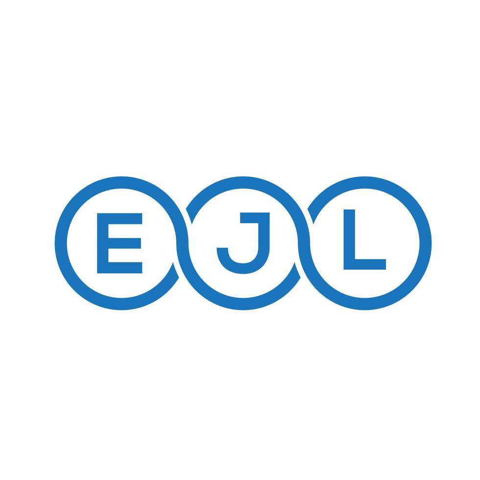 diseño de logotipo de letra ejl sobre fondo negro. concepto de logotipo de letra de iniciales creativas ejl. diseño de letra ejl. vector