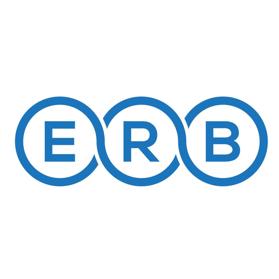 diseño de logotipo de letra erb sobre fondo negro. concepto de logotipo de letra de iniciales creativas erb. diseño de letra erb. vector