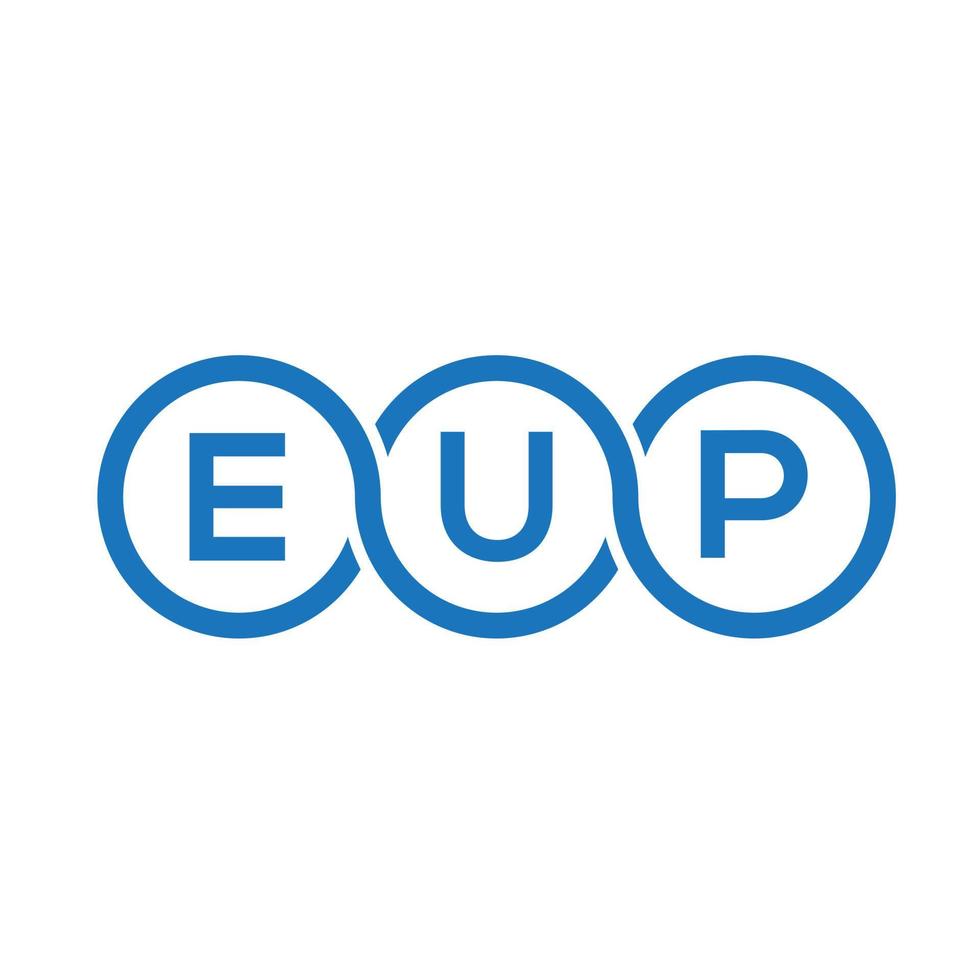 EUP letter logo design on black background. EUP creative initials letter logo concept. EUP letter design. vector
