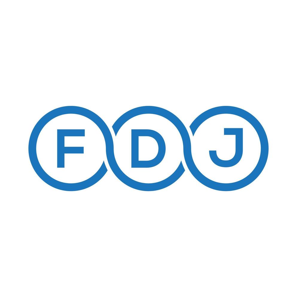 FDJ letter logo design on black background. FDJ creative initials letter logo concept. FDJ letter design. vector
