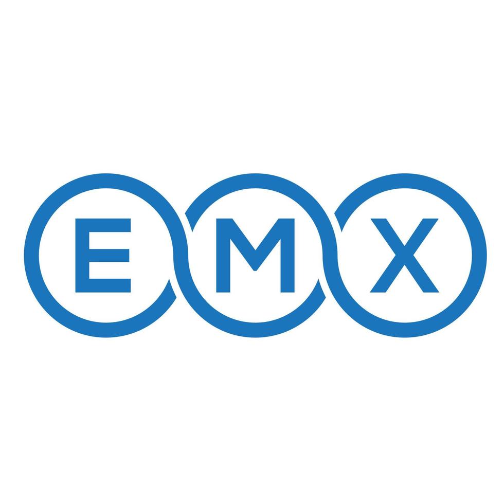 diseño de logotipo de letra emx sobre fondo negro. concepto de logotipo de letra de iniciales creativas emx. diseño de letras emx. vector