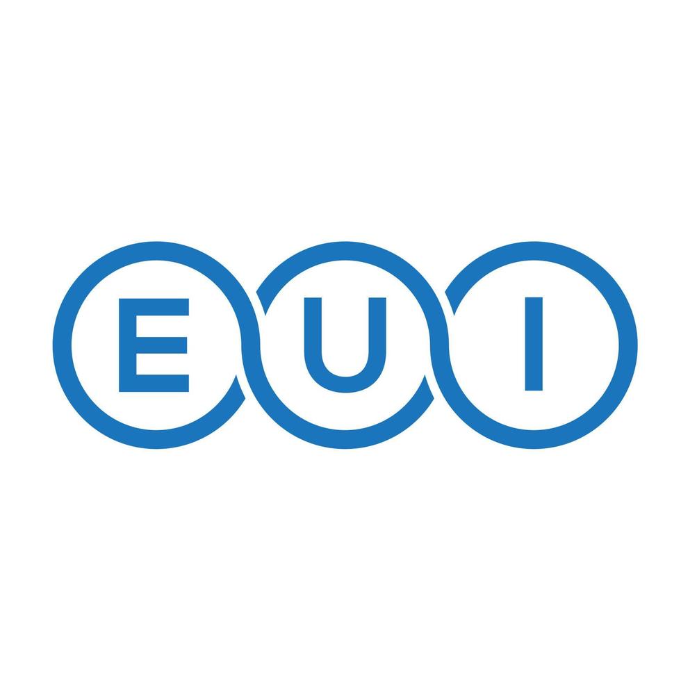 EUII letter logo design on black background. EUII creative initials letter logo concept. EUII letter design. vector